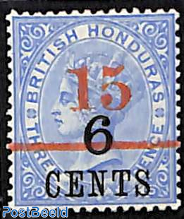 15 on 6 cents on 3d, Stamp out of set