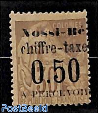 0.50, Nossi-Bé, Postage due, Stamp out of set