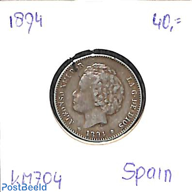 1 peseta 1894