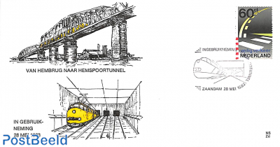 Hem-railwaytunnel, Cover with special cancellation