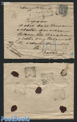 Registered letter from Bodjonegoro to Batavia, Na Posttijd