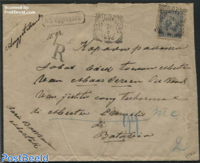 Registered letter with 20c stamp, Na Posttijd