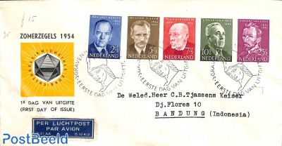 Famous persons FDC, closed flap, typed address