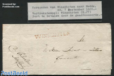 Letter from Winschoten to Wedde