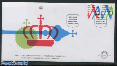 Coronation King Willem-Alexander 2v FDC