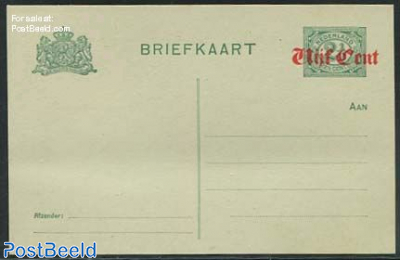 Postcard, Vijf Cent on 2.5c green