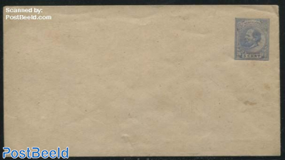 Envelope, 5c ultramarin, flap rounded