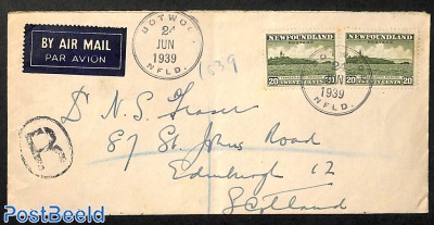 Cover with lighthouse stamps