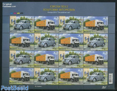 Europa, postal transport minisheet