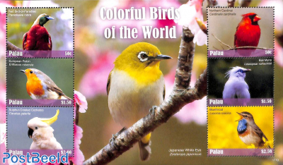 Colorful birds of the world 6v m/s