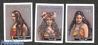 Polynesian girls 3v, imperforated