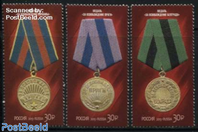 70 Years Victory, Liberation Medals 3v