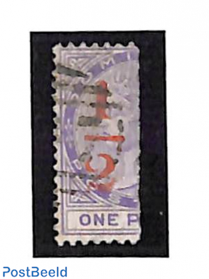 1/2d on left half stamp, used