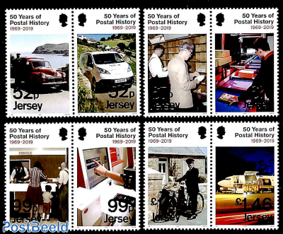 50 years of Postal History 8v (4x[:])