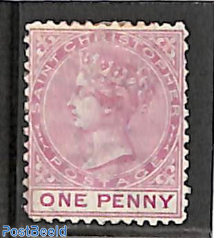 1d, lila, perf. 12.5, WM Crown-CC, Stamp out of set without gum