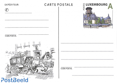 Postcard postal transport