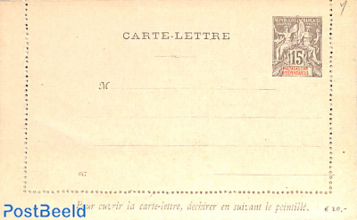 Letter card 15c, with number