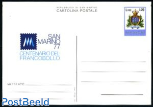 Postcard 120L, stamp centenary