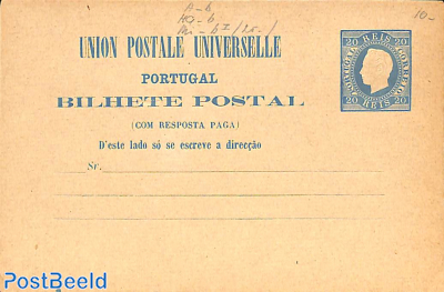 Reply Paid Postcard 20/20r (Sr. under d'este)