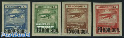 Airmail overprints 4v