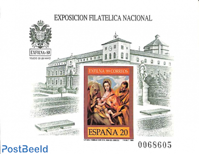 Stamp expo Toledo, special sheet (not valid for postage)