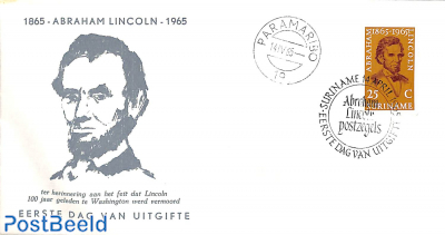 Abraham Lincoln 1v, FDC