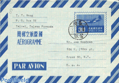 Aerogramme 3.00 to USA