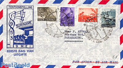 First day cover with typed address