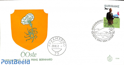 Prince Bernhard 1v, FDC without address