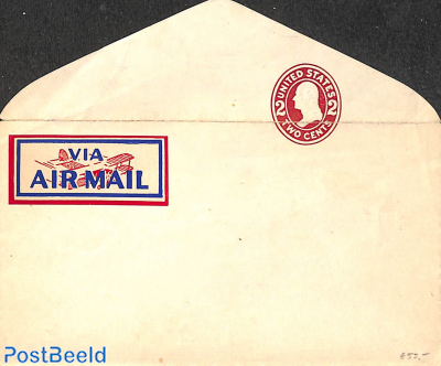 Via Airmail cover with MISPRINT moved 2c postmark