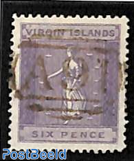 6d violet, used, Stamp out of set