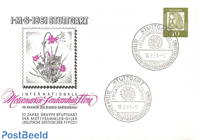 Special postcard Gartenschau with special postmark