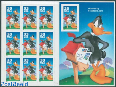 Daffy Duck minisheet (imperforated stamp right)