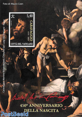 Caravaggio 450th birth anniv. s/s