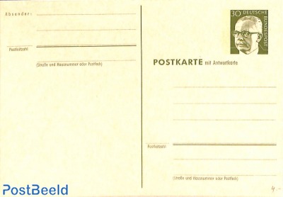 Reply Paid Postcard 30/30pf