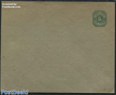 Private envelope 5pf green, greygreen cover