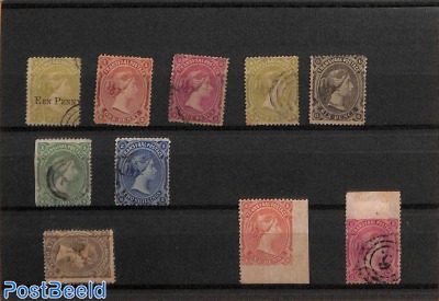 Lot Victoria stamps */o, Transvaal