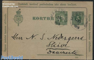 Card letter, printing date 908