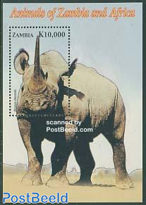 African animals s/s, Rhino