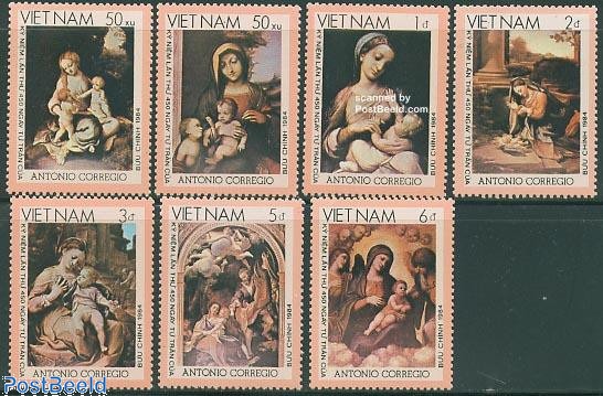 Timbre 1984, Vietnam Corregio paintings 7v, 1984 - Philatélie ...