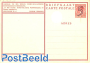 Postcard 5c on 7,5c, Molenreeks Nr. 9, Oegstgeest